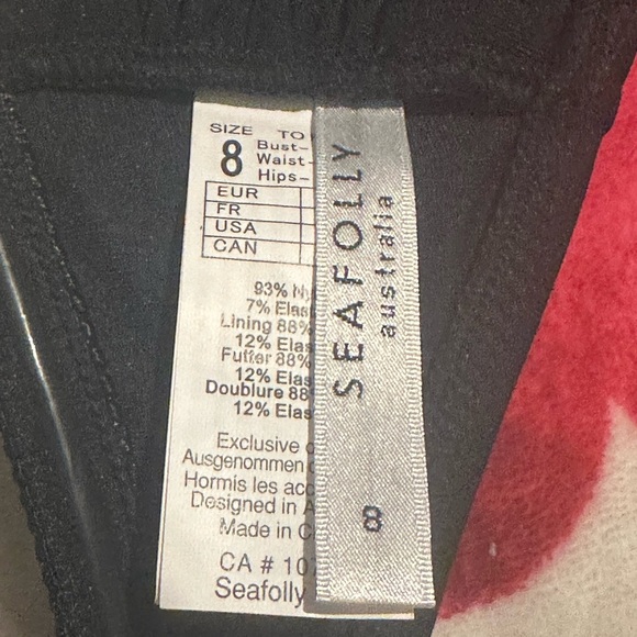 Seafolly halter bandeau bikini Top black NWOT - Picture 9 of 13